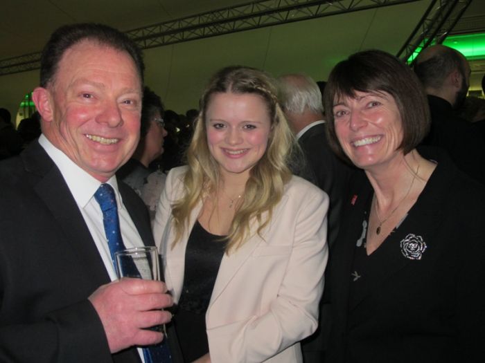 Bill and Amanda Everett with Claire Pelham at the Charity Staff Foundation Awards