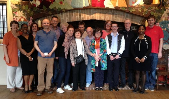 Staff and service user trainers from Vibrance are pictured together at a recent meeting