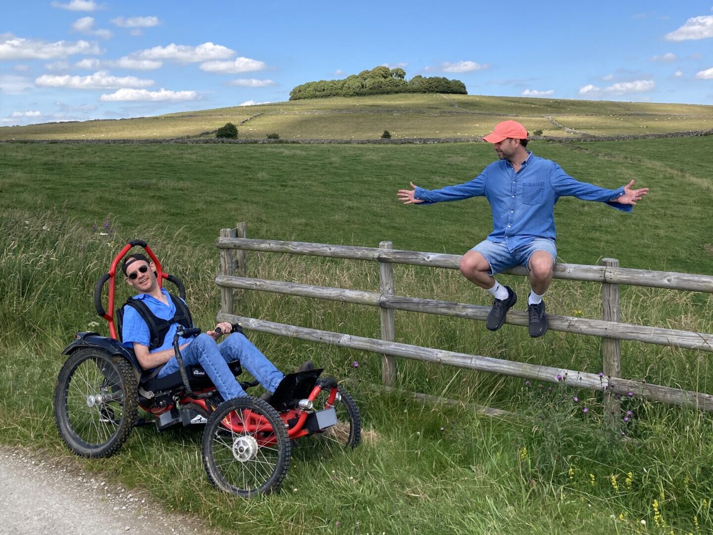 Ben and Anthony using the Boma on the High Peak Trail in Summer 2024