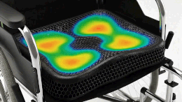 Gif of the heat signature on a carbon lattice cushion
