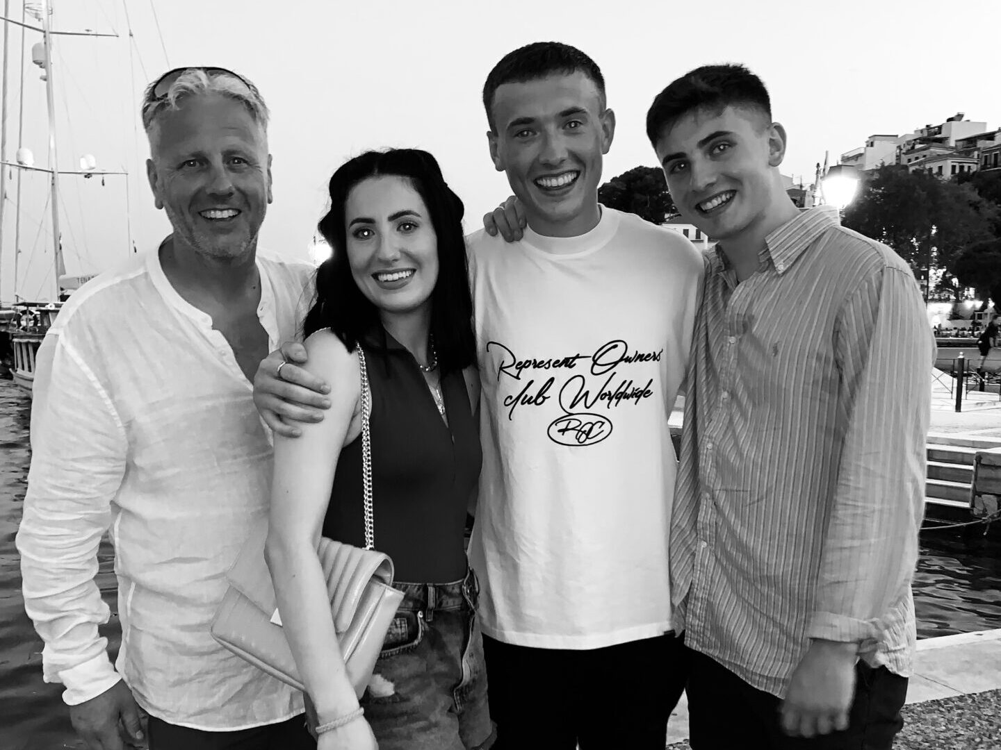 Jordan with his brother, Cian, sister, Kennedy and Dad.